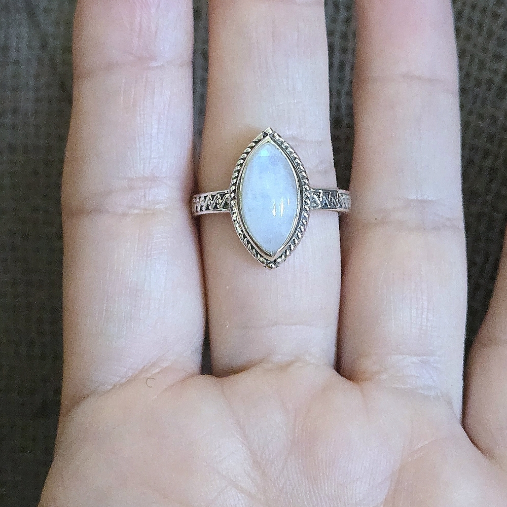 Shivam Rainbow🌈 Moonstone🌙 Marquise Ring💍 - NWT - Picture 15 of 16